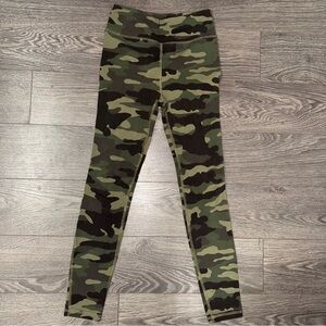 J Crew Leggings Women’s Extra Small Green Camo 7/8 High Rise Weekend Pull On